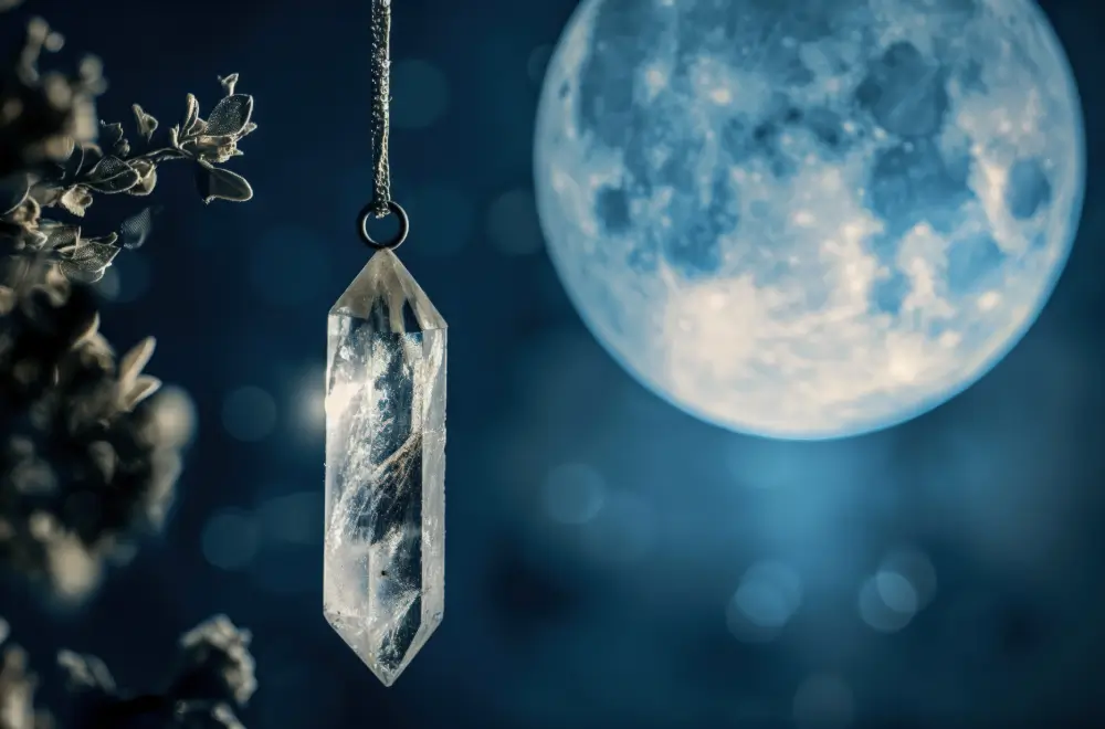 Crystal cleansing moonlight bathing