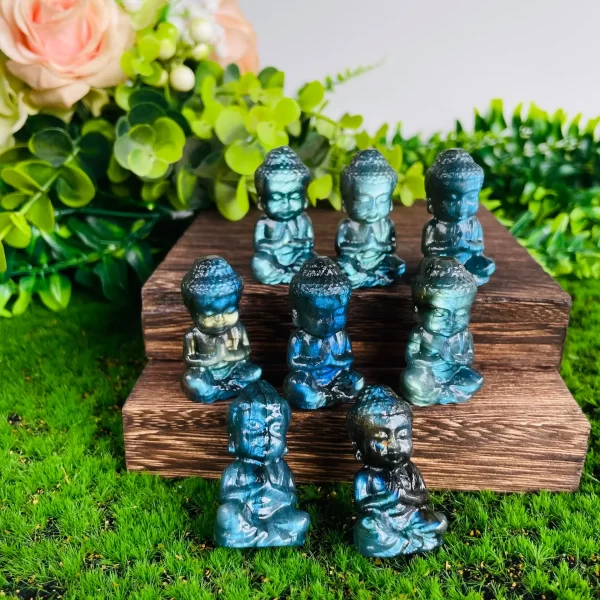 Labradorite Baby Buddha crystal figurines