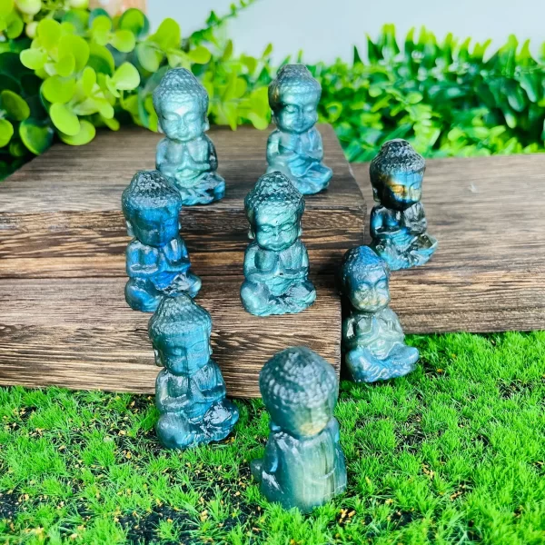 Labradorite Baby Buddha crystal figurines