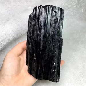 Black tourmaline raw crystal