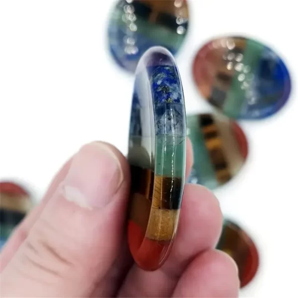 Chakra Balancing Stone, Stress Relief Crystal, Meditation Stone, Healing Crystals, Amethyst, Lapis Lazuli, Sodalite, Green Aventurine, Tiger Eye, Yellow Jade, Red Jasper, Spiritual Healing, Energy Healing, Anxiety Relief.