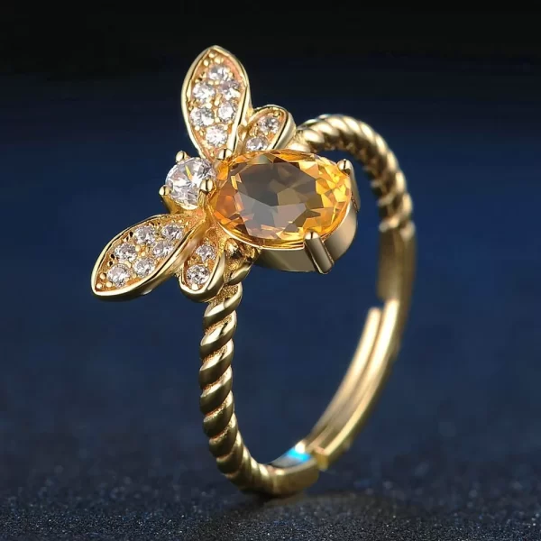 Bee Shaped Citrine Crystal Jewelry Collection - Image 3