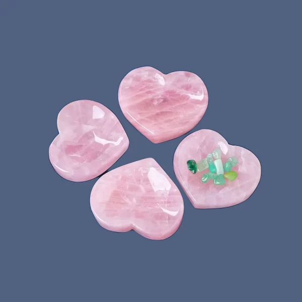 Rose Quartz Heart Shaped Bowl - Image 2