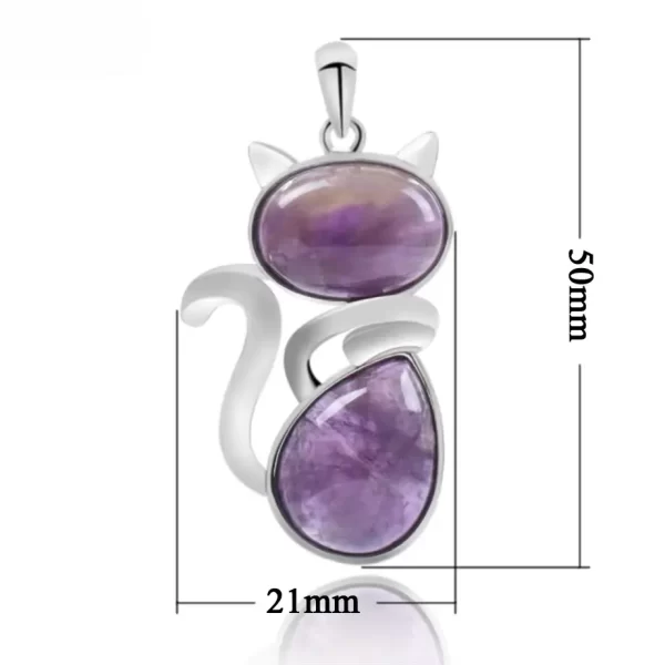 crystal cute cat pendant